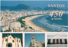 Postal comemorativo dos 450 anos da cidade de Santos